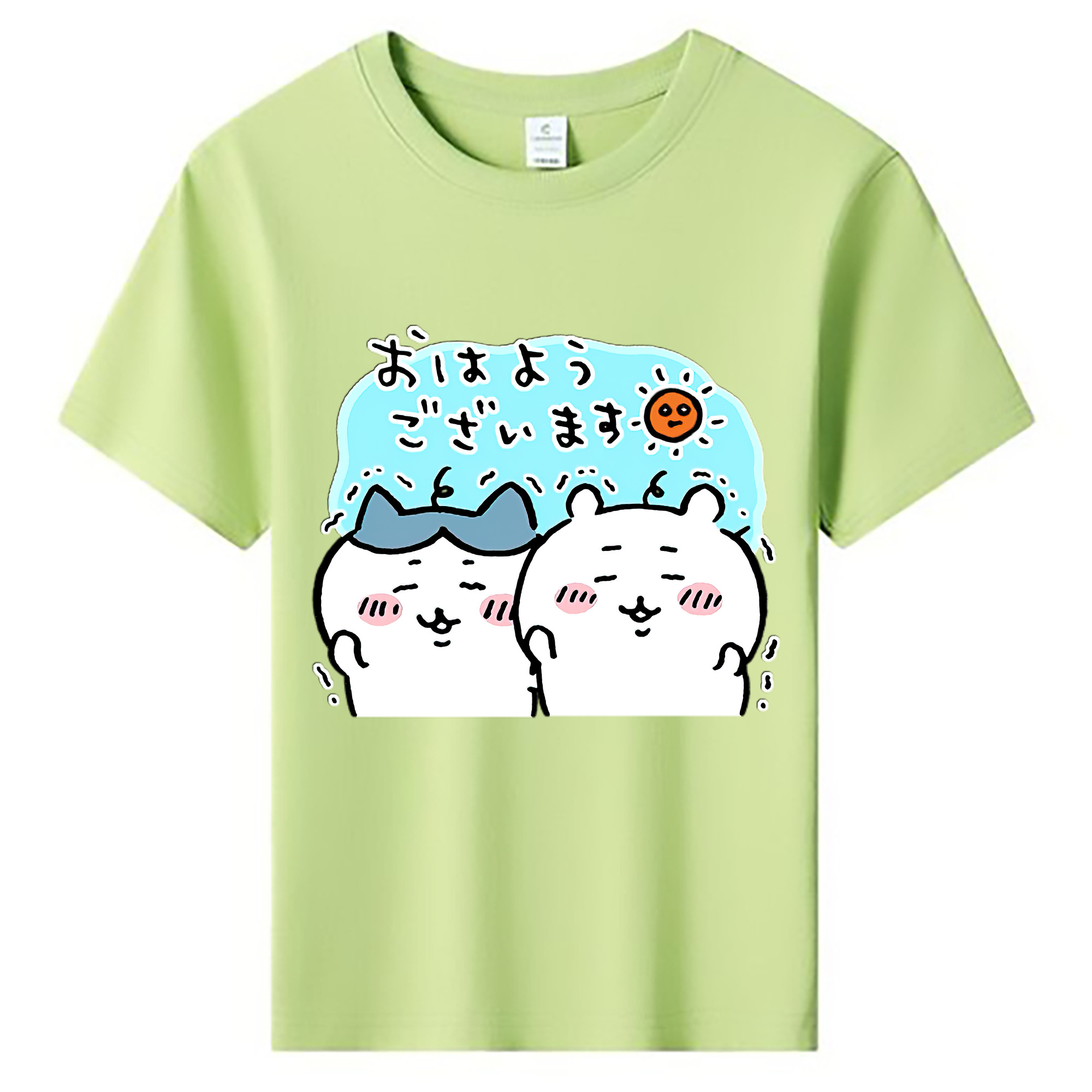 （画像用） ちいかわ ハチワレ Chii-kawa hachiware 綿100％キッズTシャツ（フロントプリント）